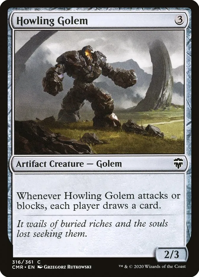 2020 Commander Legends Howling Golem common #316 common card image