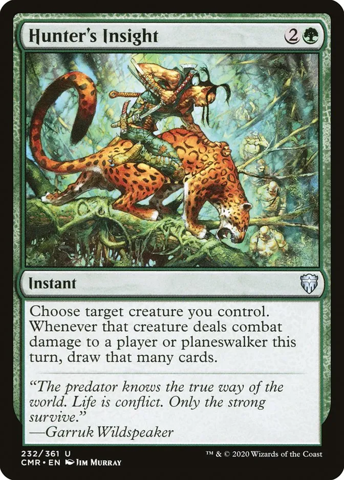 2020 Commander Legends Hunter's Insight uncommon #232 uncommon card image