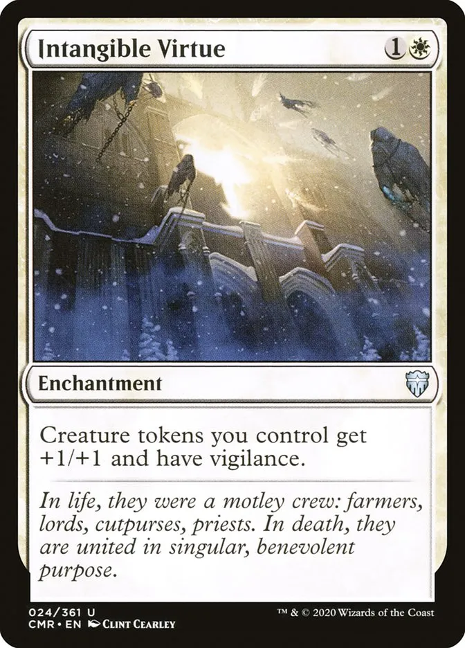 2020 Commander Legends Intangible Virtue [Foil] uncommon #24 uncommon card image