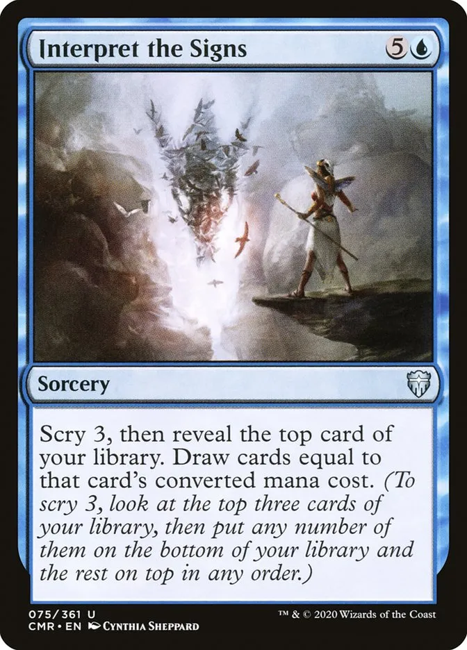 2020 Commander Legends Interpret the Signs uncommon #75 uncommon card image