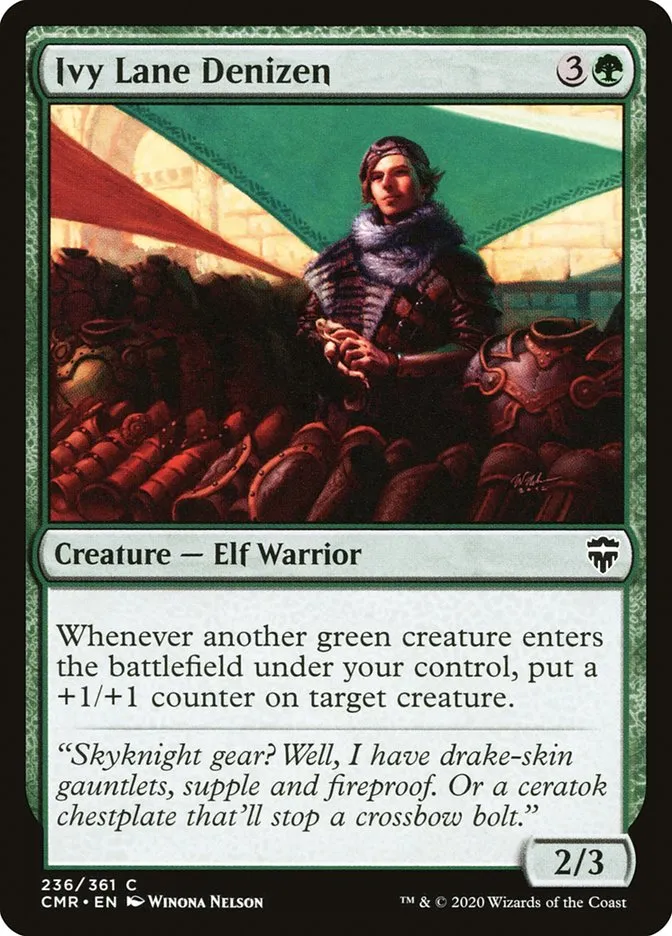 2020 Commander Legends Ivy Lane Denizen #236 common card image