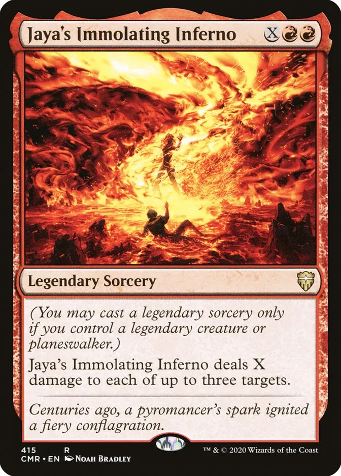 2020 Commander Legends Jaya's Immolating Inferno #415 rare card image
