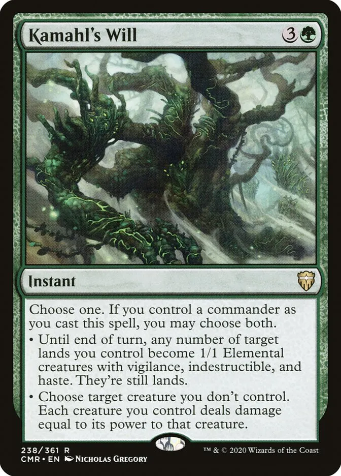 2020 Commander Legends Kamahl's Will rare #238 rare card image