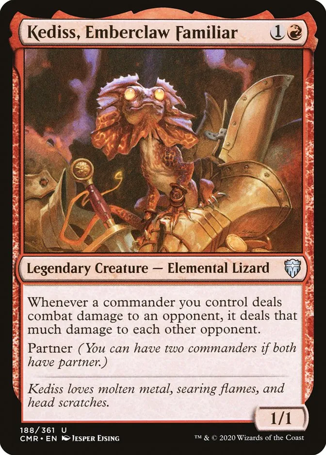 2020 Commander Legends Kediss, Emberclaw Familiar #188 uncommon card image