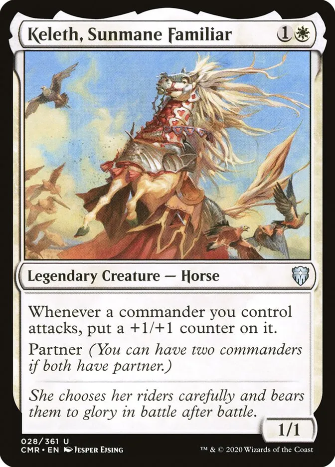 2020 Commander Legends Keleth, Sunmane Familiar [Foil] uncommon #28 uncommon card image