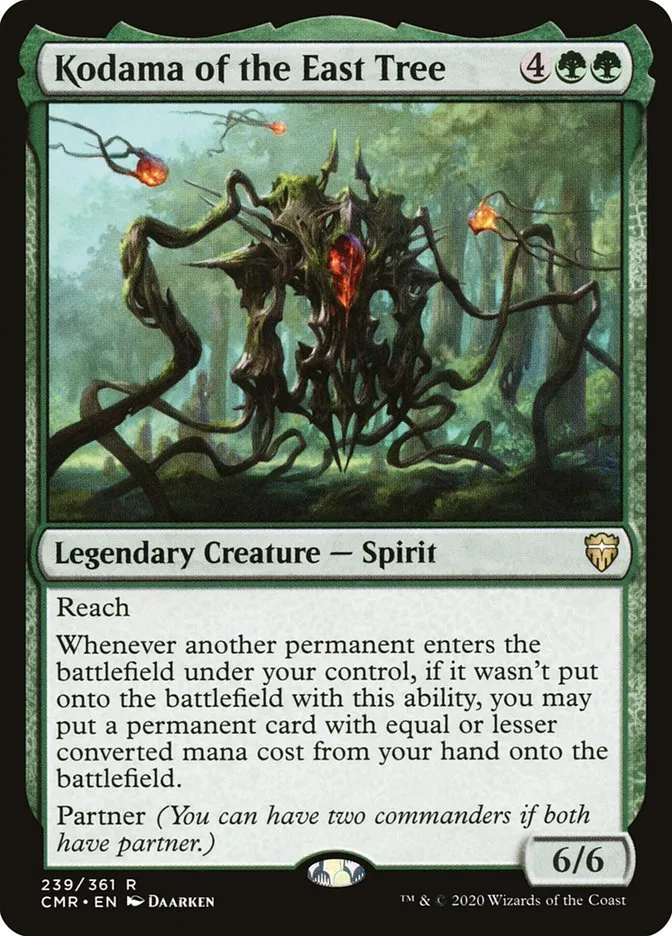 2020 Commander Legends Kodama of the East Tree #239 rare card image