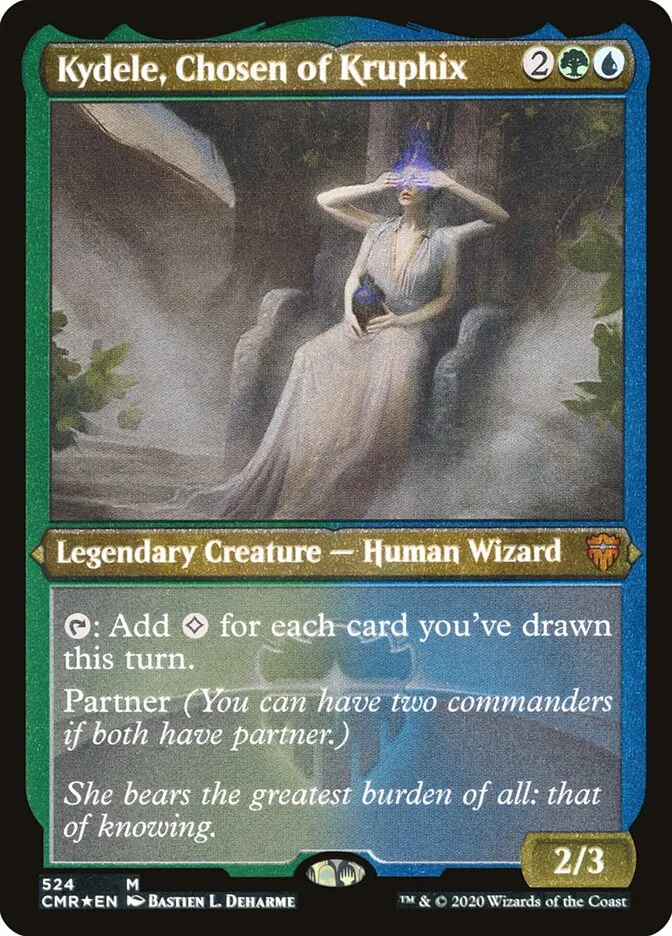 2020 Commander Legends Kydele, Chosen of Kruphix [Foil Etched] mythic #524 mythic card image