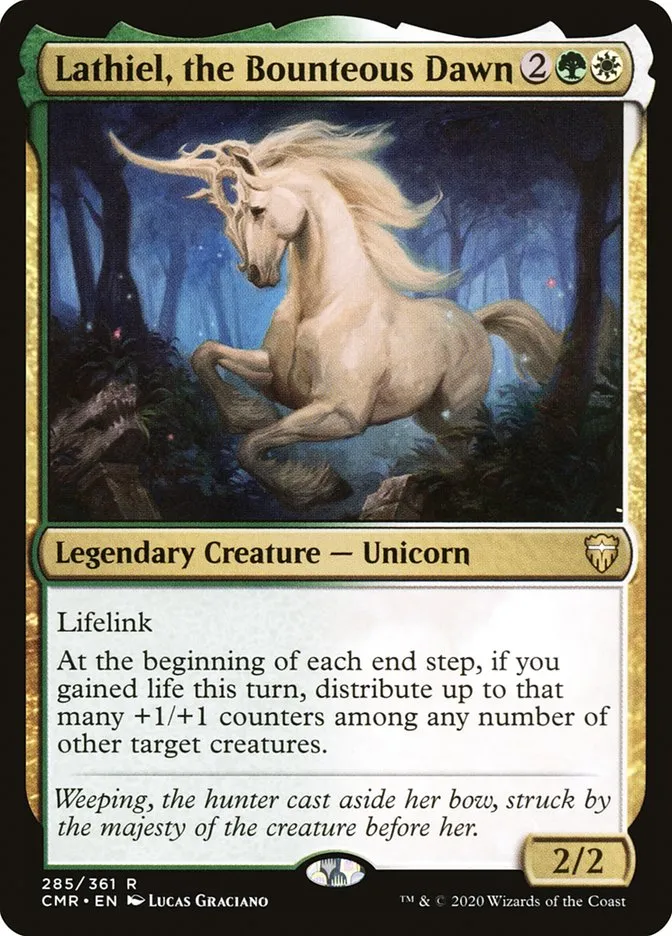2020 Commander Legends Lathiel, the Bounteous Dawn #285 rare card image