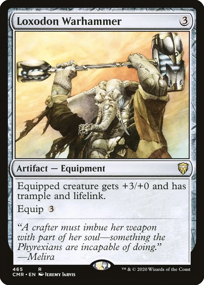 2020 Commander Legends Loxodon Warhammer #465 rare card image