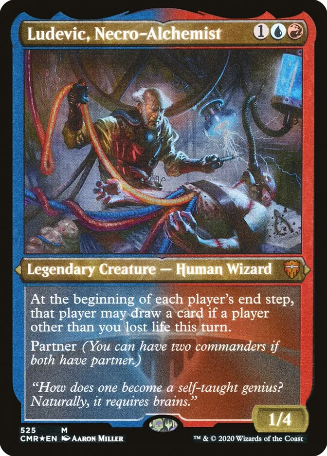 2020 Commander Legends Ludevic, Necro-Alchemist [Foil Etched] mythic #525 mythic card image