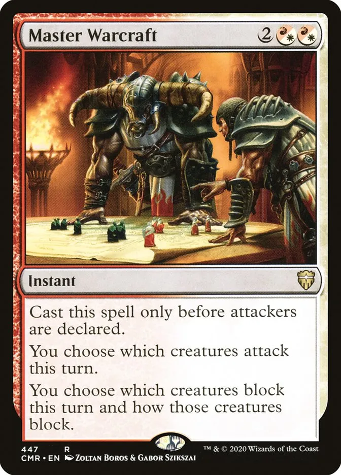 2020 Commander Legends Master Warcraft rare #447 rare card image