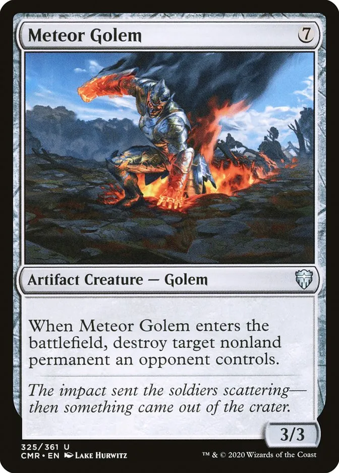 2020 Commander Legends Meteor Golem uncommon #325 uncommon card image