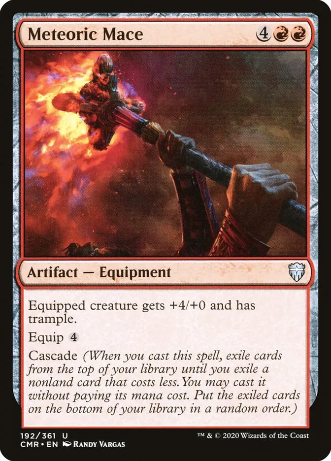 2020 Commander Legends Meteoric Mace [Foil] uncommon #192 uncommon card image