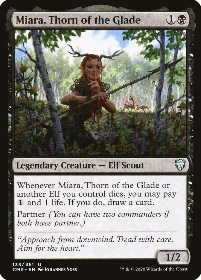 2020 Commander Legends Miara, Thorn of the Glade #133 uncommon card image