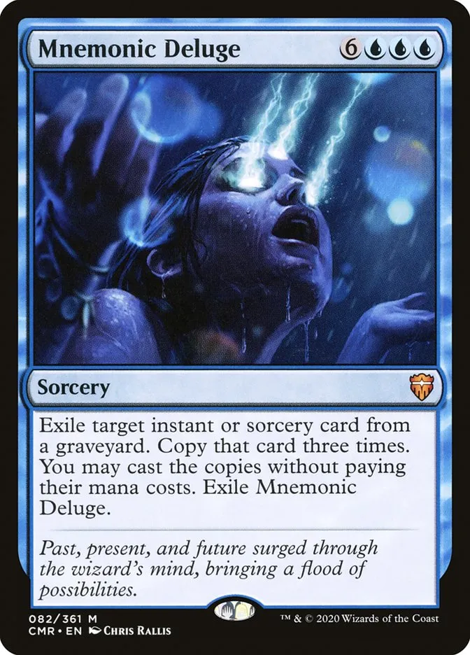 2020 Commander Legends Mnemonic Deluge [Foil] mythic #82 mythic card image
