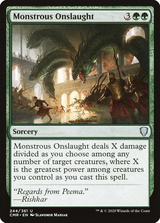 2020 Commander Legends Monstrous Onslaught #244 uncommon card image