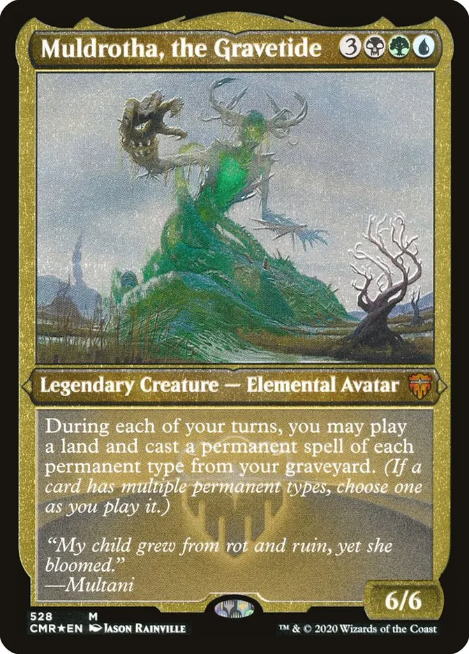 2020 Commander Legends Muldrotha, the Gravetide [Foil Etched] mythic #528 mythic card image