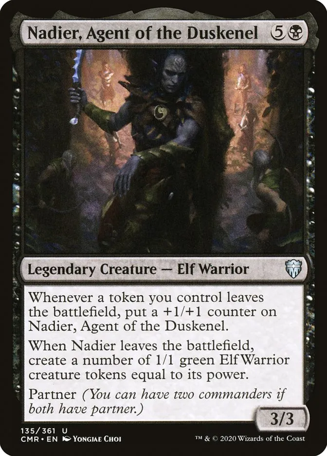 2020 Commander Legends Nadier, Agent of the Duskenel #135 uncommon card image