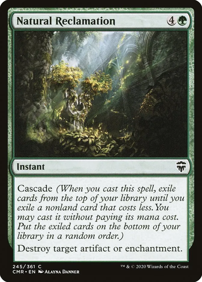 2020 Commander Legends Natural Reclamation common #245 common card image