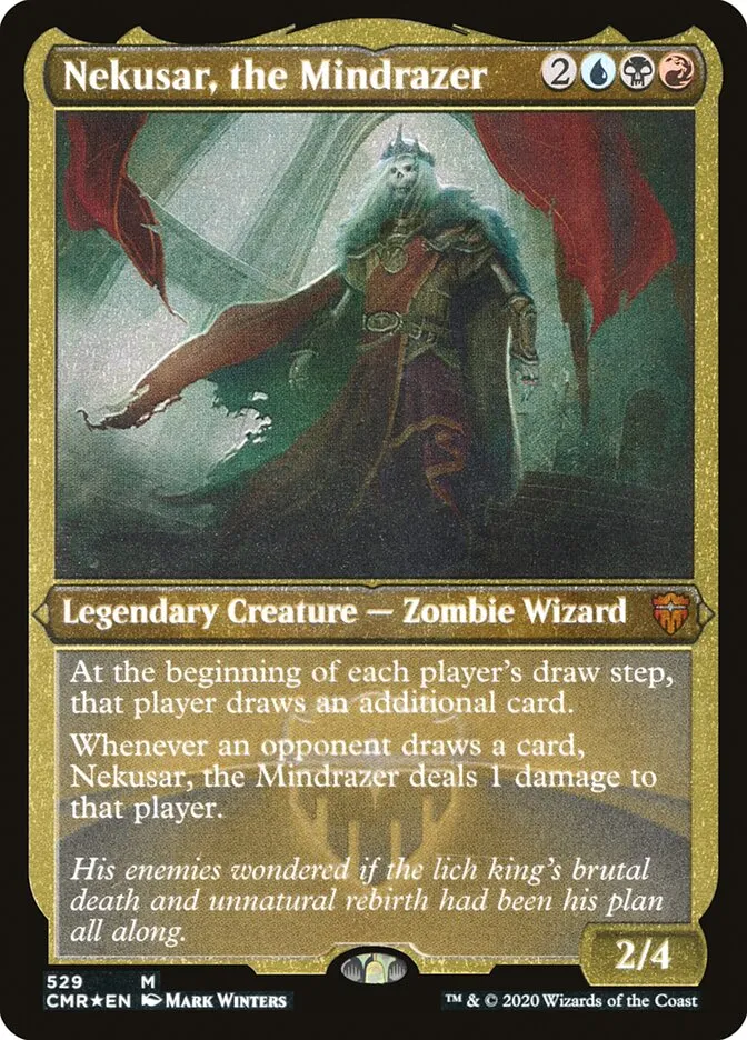 2020 Commander Legends Nekusar, the Mindrazer [Foil Etched] mythic #529 mythic card image