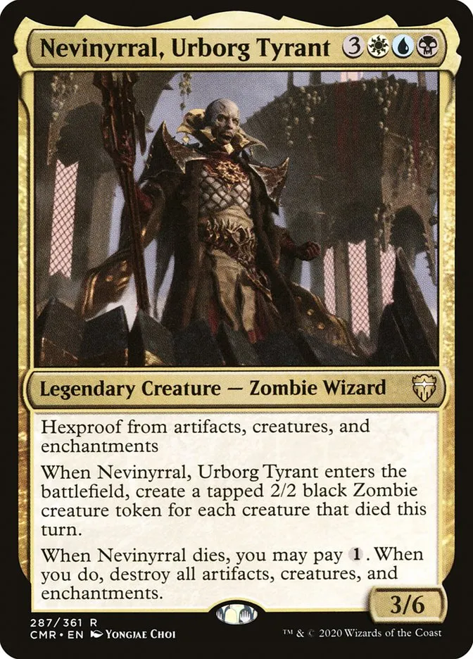 2020 Commander Legends Nevinyrral, Urborg Tyrant #287 rare card image