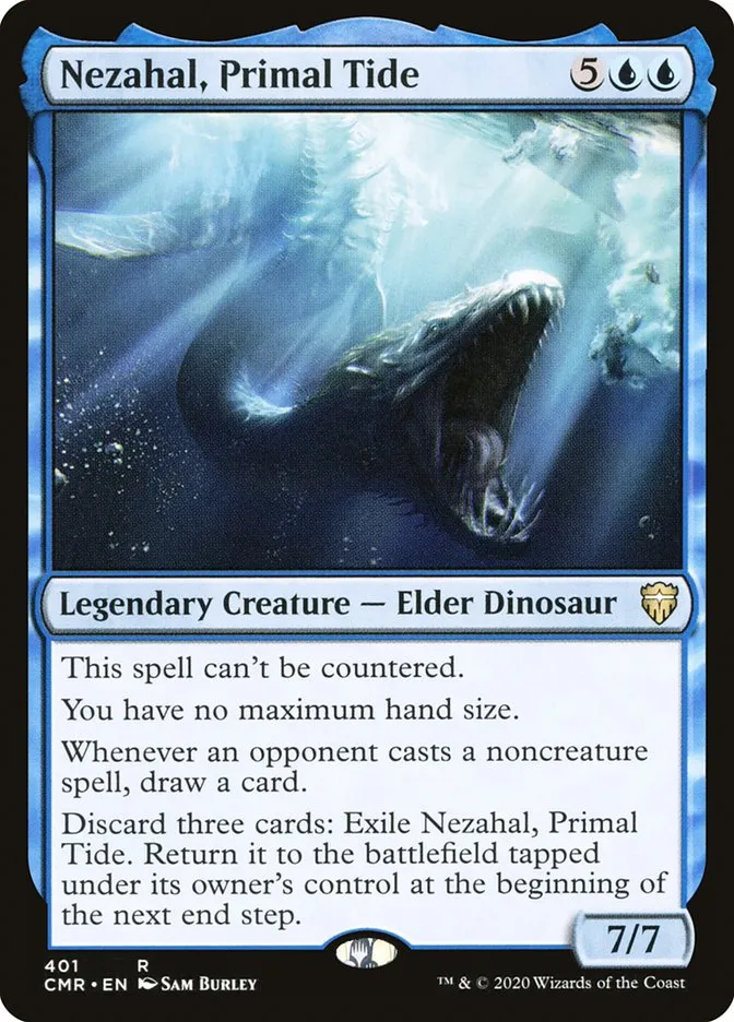 2020 Commander Legends Nezahal, Primal Tide #401 rare card image