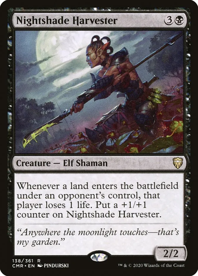 2020 Commander Legends Nightshade Harvester #138 rare card image