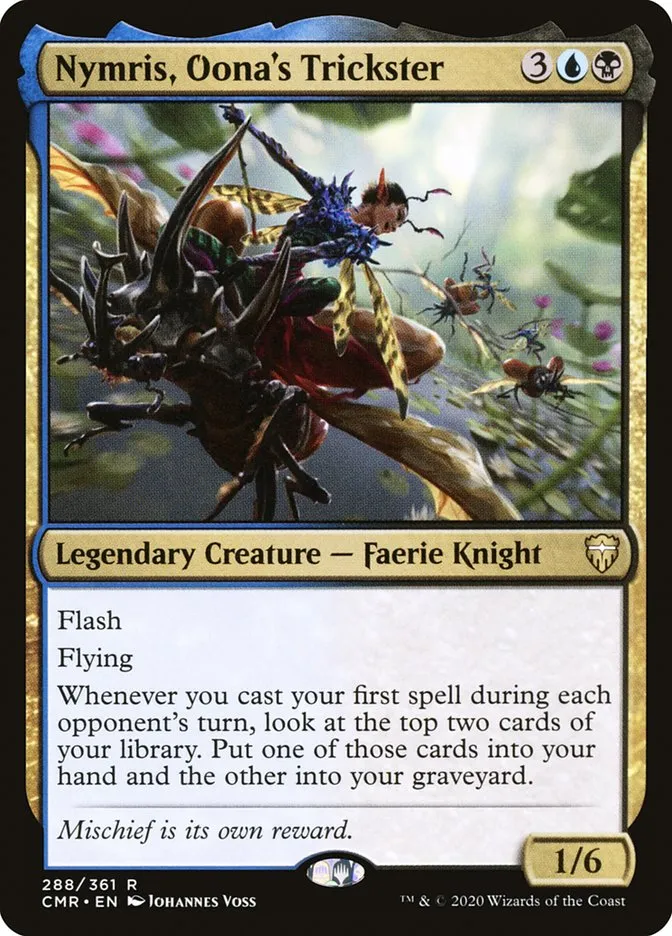 2020 Commander Legends Nymris, Oona's Trickster #288 rare card image