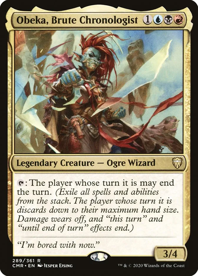 2020 Commander Legends Obeka, Brute Chronologist #289 rare card image