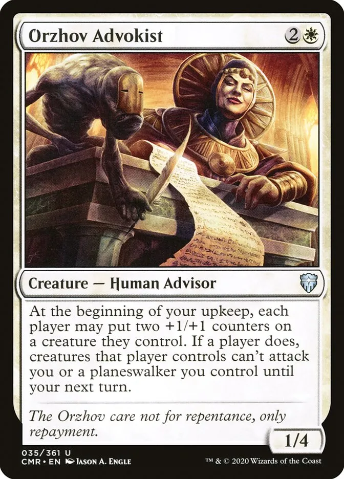 2020 Commander Legends Orzhov Advokist [Foil] uncommon #35 uncommon card image