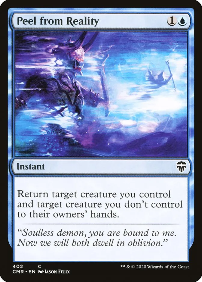 2020 Commander Legends Peel from Reality [Foil] common #402 common card image