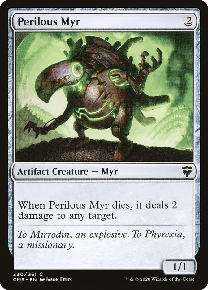 2020 Commander Legends Perilous Myr #330 common card image