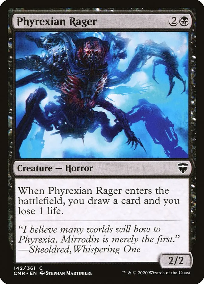 2020 Commander Legends Phyrexian Rager common #142 common card image