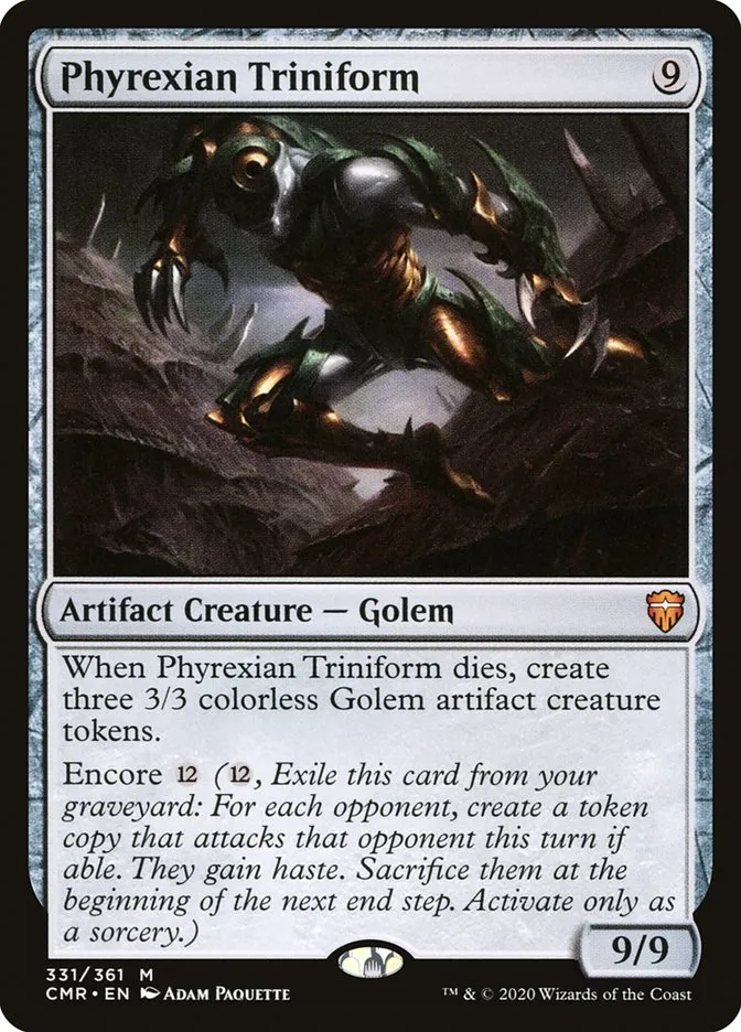 2020 Commander Legends Phyrexian Triniform mythic #331 mythic card image