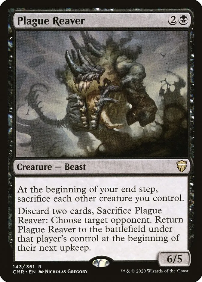 2020 Commander Legends Plague Reaver #143 rare card image