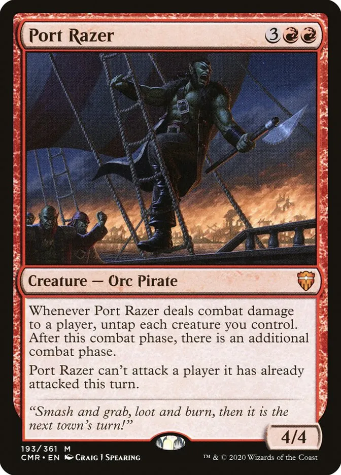 2020 Commander Legends Port Razer mythic #193 mythic card image