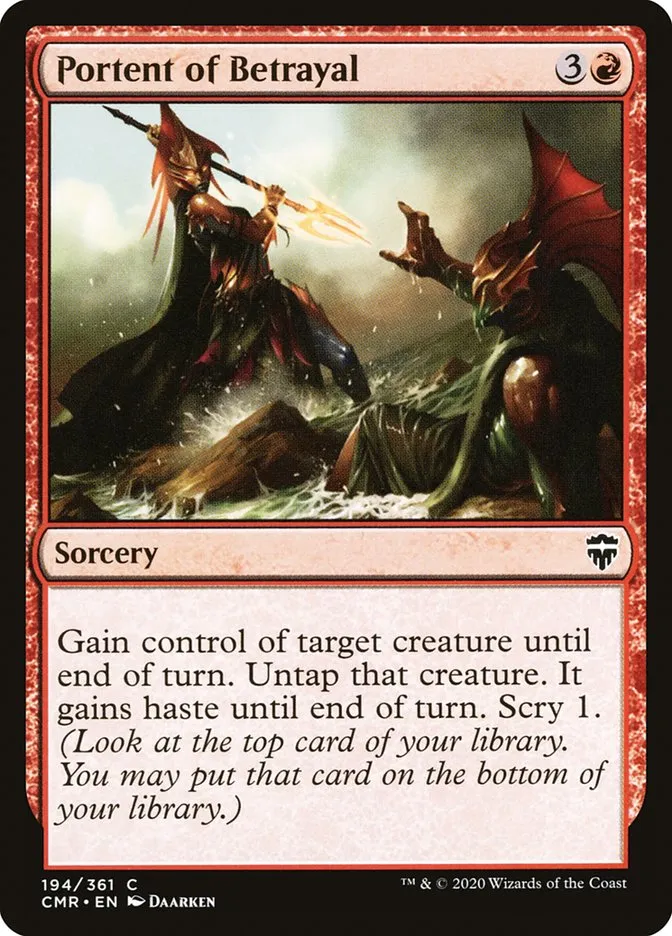 2020 Commander Legends Portent of Betrayal #194 common card image