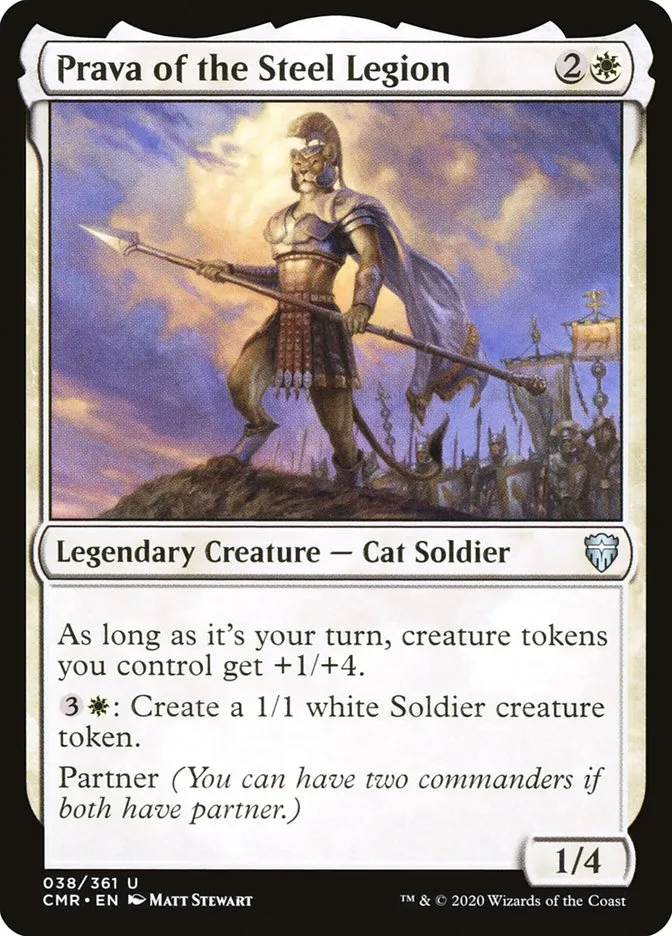 2020 Commander Legends Prava of the Steel Legion [Foil] uncommon #38 uncommon card image