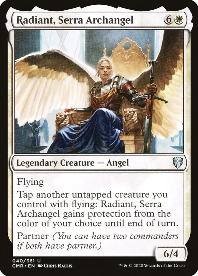2020 Commander Legends Radiant, Serra Archangel [Foil] uncommon #40 uncommon card image