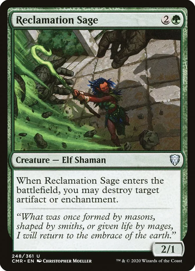 2020 Commander Legends Reclamation Sage uncommon #248 uncommon card image