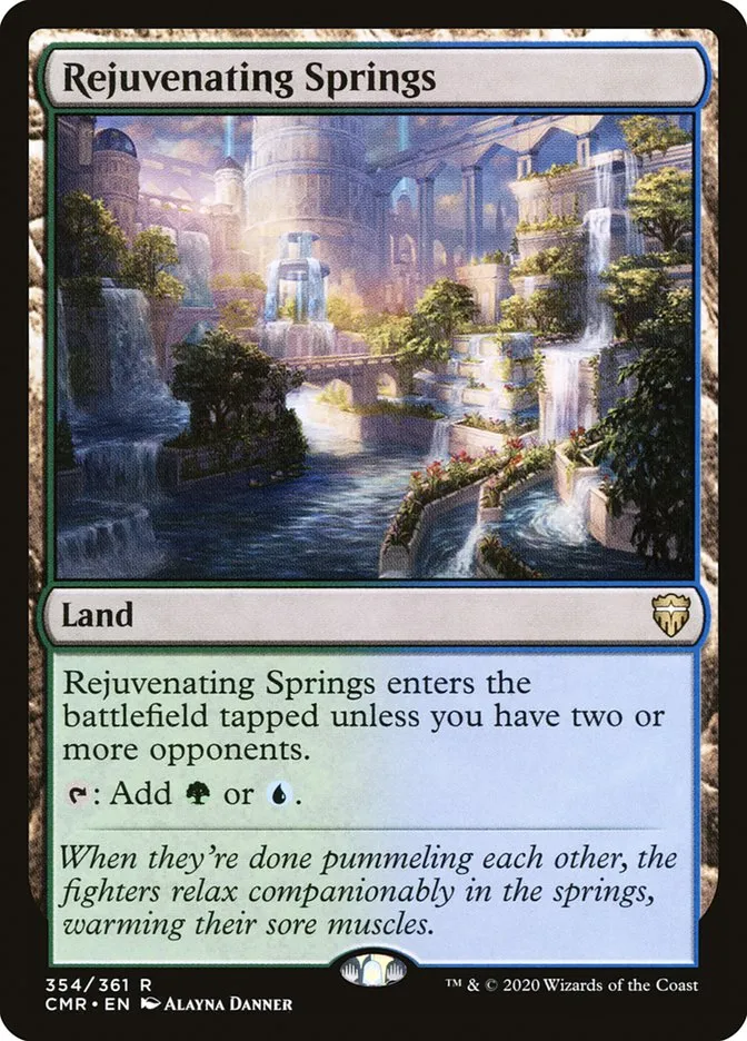 2020 Commander Legends Rejuvenating Springs #354 rare card image