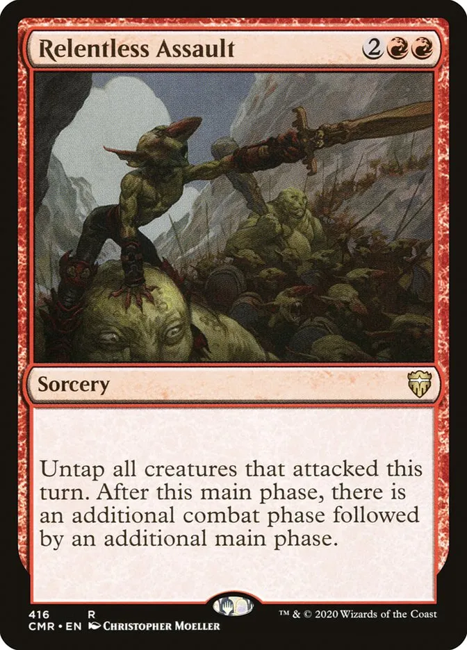 2020 Commander Legends Relentless Assault rare #416 rare card image