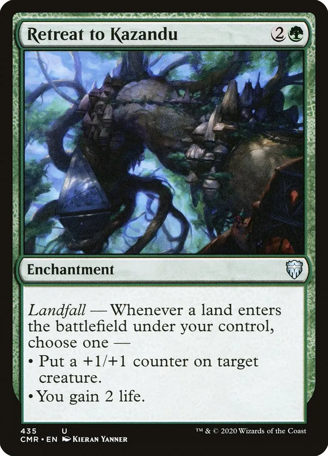 2020 Commander Legends Retreat to Kazandu #435 uncommon card image
