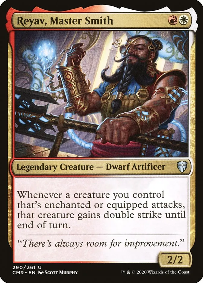 2020 Commander Legends Reyav, Master Smith [Foil] uncommon #290 uncommon card image