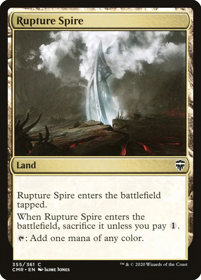 2020 Commander Legends Rupture Spire common #355 common card image