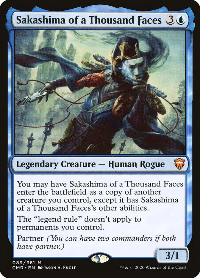 2020 Commander Legends Sakashima of a Thousand Faces mythic #89 mythic card image
