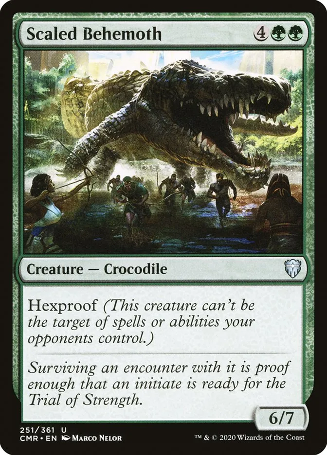 2020 Commander Legends Scaled Behemoth [Foil] uncommon #251 uncommon card image