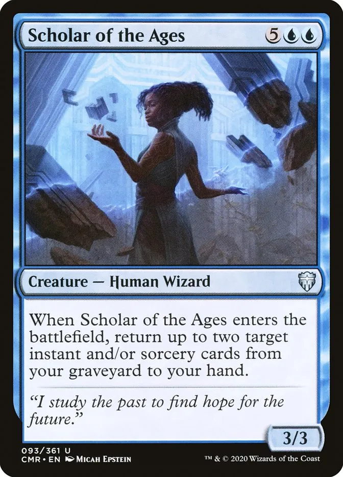 2020 Commander Legends Scholar of the Ages #93 uncommon card image