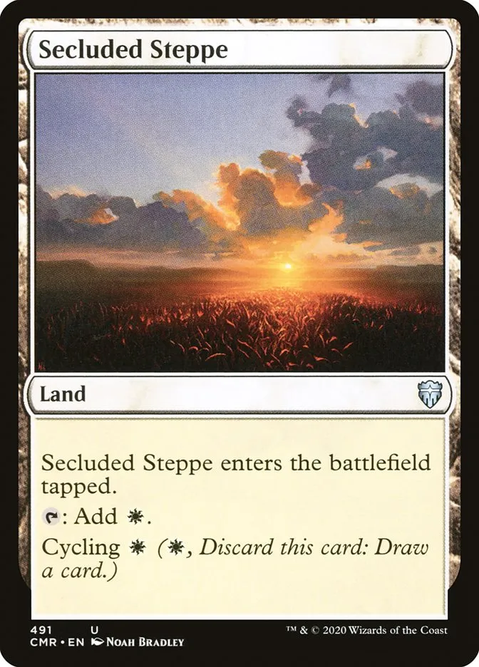 2020 Commander Legends Secluded Steppe [Foil] uncommon #491 uncommon card image