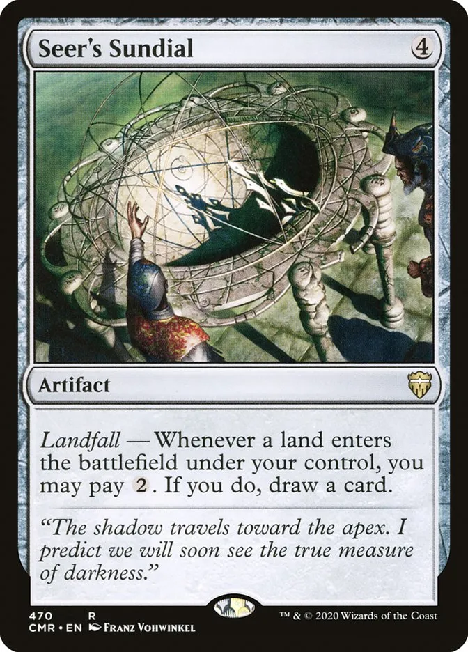 2020 Commander Legends Seer's Sundial #470 rare card image